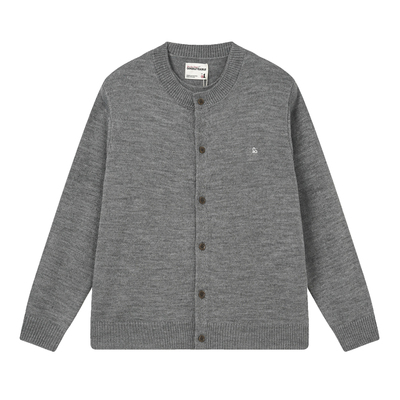 GOODLIVEABLE 假两件羊毛混纺开衫毛衣男秋冬老钱风MIU系针织外套