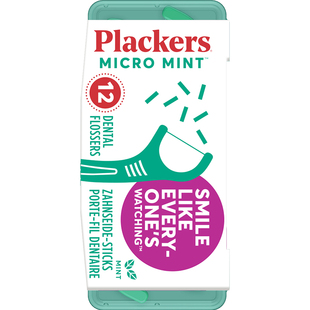 美国Plackers薄荷牙线棒超细家庭便携装安全牙签剔洁齿 12支/盒