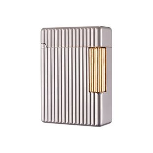 恒星竖纹机械煤油打火机复古砂轮高颜值经典侧滑个性创意送礼品潮