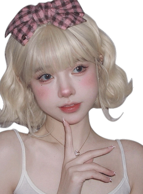 哼唧可爱甜美短卷发Lolita