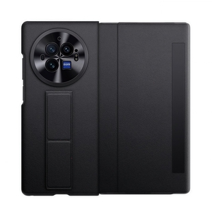 适用vivoxfold3手机壳新款pro防摔vivo折叠屏超薄腕带支架xfold3智能接听全包磁吸翻盖式真皮保护皮套外壳女