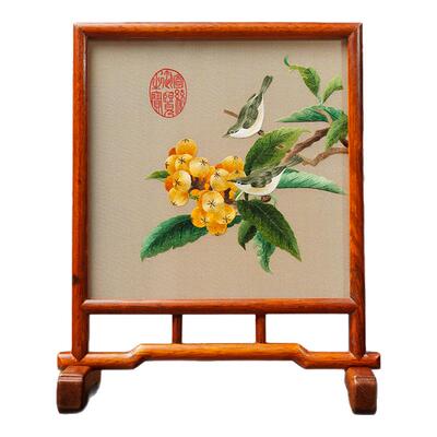 刺绣苏绣摆件手工礼品双面绣