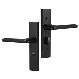 卫生间门锁通用型洗手间家用静音浴室无钥匙铝合金门把手厕所门锁