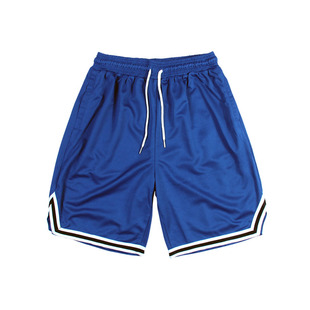 男女篮球运动训练短裤透气学生蓝黑白色篮网健身球裤DNA拉链口袋