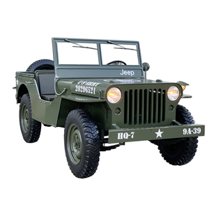复古美式二战威利斯吉普车模型餐厅酒吧商场大型落地摆件装饰道具