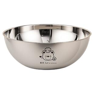 和面盆不锈钢盆带盖304食品级家用厨房发面碗专用盆子国风揉面盆