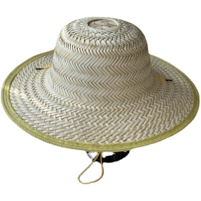 竹编大沿采茶出游劳保农民遮阳帽