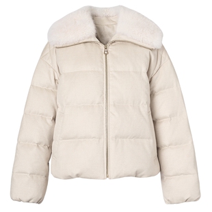 【商场同款】Lakoradior拉珂蒂时尚优雅女秋冬新款毛领短款羽绒服