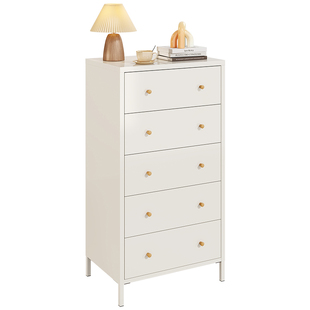 YDD艾拉五斗柜铁艺 奶油风客厅卧室收纳柜钢制抽屉玄关柜简约现代