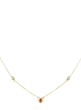 森吾原创银镀金爱心项链锁骨链女