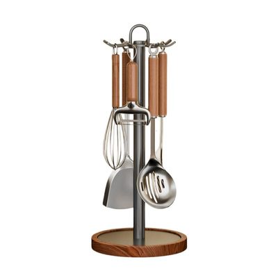 厨房旋转挂钩锅铲架收纳架