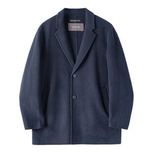 JSSD HOMME 秋冬新款男士双面呢男款大衣中长款羊毛大衣男士外套