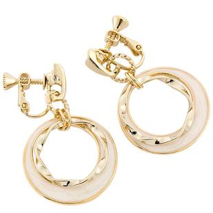 OSEWAYA耳夹无耳洞女复古耳钉圈圈耳环气质绿色耳坠森系圆环耳饰