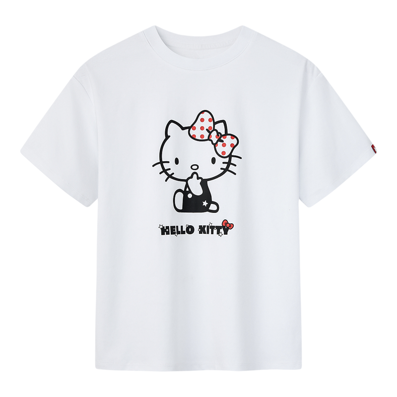 HelloKitty联名 波司登2026新款夏季女童短袖T恤男童短袖亲肤纯棉