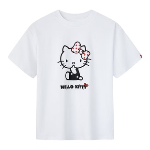 HelloKitty联名 波司登2026新款夏季女童短袖T恤男童短袖亲肤纯棉