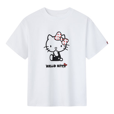 HelloKitty联名 波司登2026新款夏季女童短袖T恤男童短袖亲肤纯棉