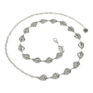 腰链女夏秋时尚休闲叶子链条装饰连衣裙子优雅牛仔裤百搭收腰配带