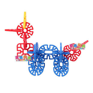 大号加厚几何雪花片玩具立体拼图益智力拼插拼装塑料积木幼儿园