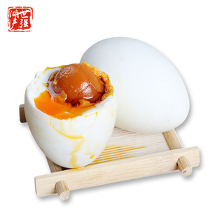 正宗微山湖熟咸鸭蛋新鲜腌制农家土咸蛋红心流油65*20非烤海鸭蛋