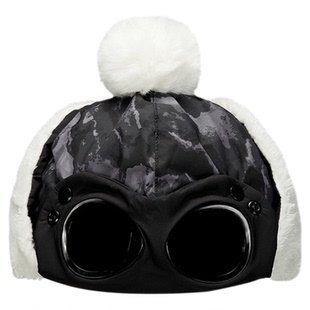 安踏儿童加绒保暖帽男童飞行员护耳帽子女童新款雷锋帽户外眼镜帽