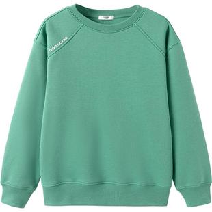 巴拉巴拉儿童加绒卫衣中大童打底衫秋冬季童装男童女童圆领上衣厚