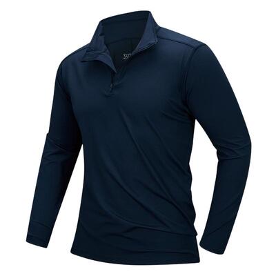 33000ft户外男士轻暖磨毛长袖半拉链立领套头衫休闲运动上衣