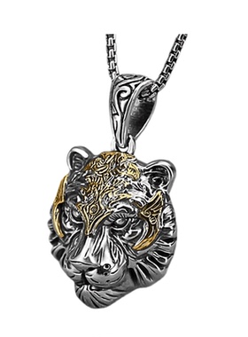 本命年吊坠老江湖纯银男