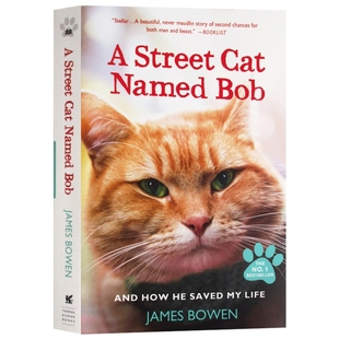 一只名叫鲍勃的流浪猫 英文原版小说 A Street Cat Named Bob 平装版 流浪猫鲍勃 同名电影小说 遇见一只猫 伦敦街猫记 英文版书籍