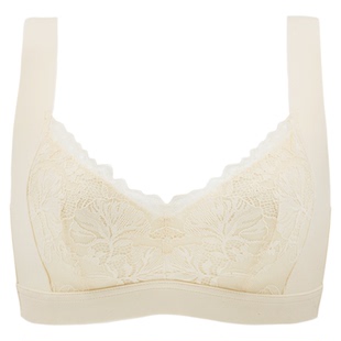 华歌尔Wacoal 薄款侧收蕾丝包容无钢圈大胸文胸罩内衣女UC34C5