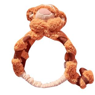 Gukoo/果壳洗脸束发带可爱卡通秋冬毛绒束发带卡通发箍跳跳虎头饰