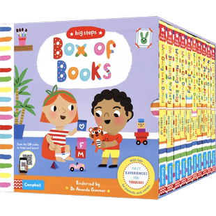 Big Steps Box of Books 宝宝养成好习惯系列机关书 10册套装 赠音频 幼儿成长指南 品行习惯管理 纸板书 英文原版进口图书