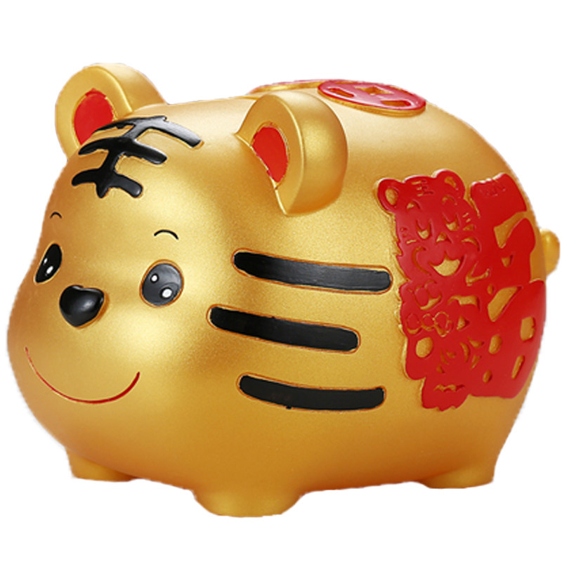 小猪大容量陶瓷金猪存钱罐摆件