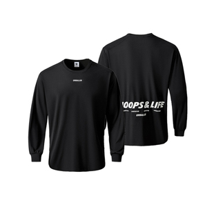 UHBALLER纯色速干长袖运动t恤男秋冬吸湿排汗美式风打篮球训练服