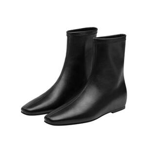 7or9短靴女鞋25秋冬新款内增高弹力皮靴瘦瘦靴时装靴子乌龙鸳鸯