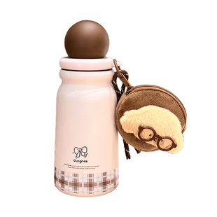 高颜值保温杯新款小巧便携水杯女生可爱杯子外带学生上学吸管杯男