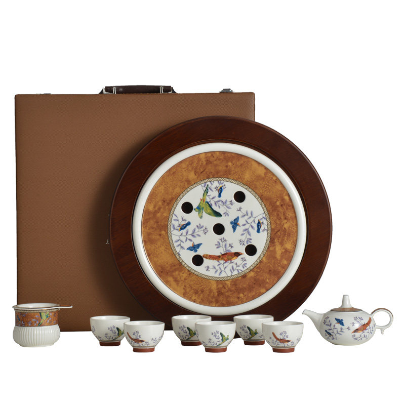 皮箱包装茶具套装高品质新中式