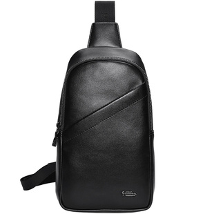 金利来新款男包斜挎单肩包简约青年胸包牛皮挎包大容量男式胸前包