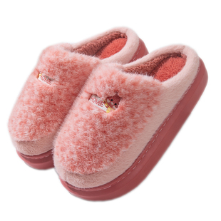 男士棉拖鞋冬季踩屎感室内男款加绒防滑秋冬季情侣家居毛毛拖鞋女