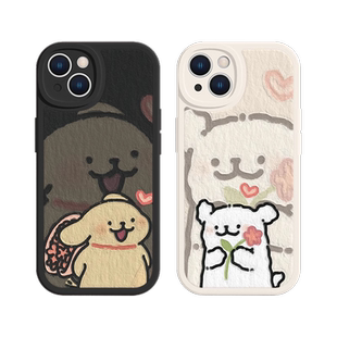 适用小米17promax手机壳13小米15情侣11一对10红米k70小狗k6050可爱200/iqoo12狗狗oppofindx8秀恩爱neo9pro