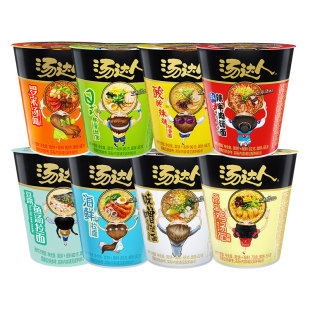 统一汤达人方便面日式豚骨拉面混搭整箱泡面速食罗宋汤面12杯装