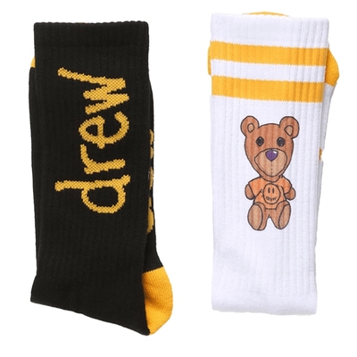 drewhouse手写字母袜子2双装