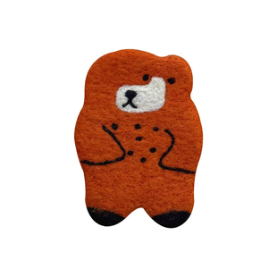 日式可爱动物手工羊毛毡杯垫ins风猫咪熊头防烫隔热餐桌杯垫