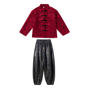 儿童中国风服装元旦演出服女童合唱服表演服古装男童唐装街舞套装