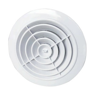 ABS中央空调出风口圆形 百叶室内新风换气风口家用装饰盖旋转可调