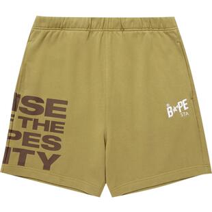 BAPE男装春夏撞色字母印花STA刺绣运动短裤A00002G
