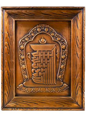 藏式十献自在古铜色装饰摆件