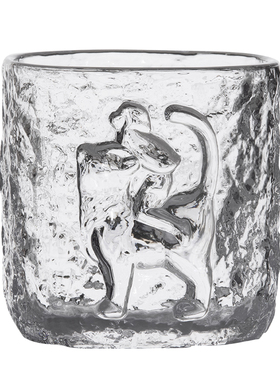 可米白夜童话透明浮雕玻璃杯女生耐热可爱ins风简约清新创意礼品