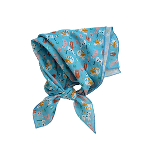 2025复古文艺百搭小方巾女春夏季薄款护颈领巾包头巾高级感配饰潮