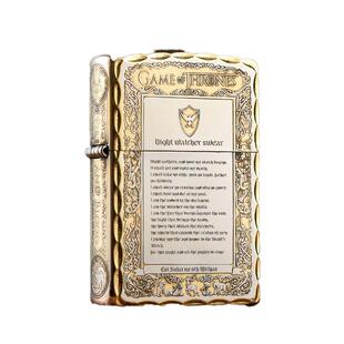 zippo打火机正品冰与火之歌精雕黄铜官方生日礼物送男友男士