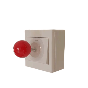 【趣家】摇杆小红球开关贴装饰遮丑墙贴3d立体自粘2026新款可爱